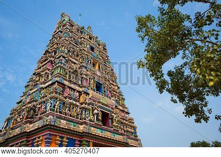 Traditional Hindu Temple Kidangamparambu Sree Bhuvaneswari In India In Allapuzha (allepi) Kerala. Ta