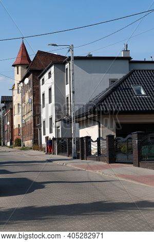 Radzionkow, Silesia Voivodship March 18 2020. View At Sienkiewicz Street In Radzionkow Town