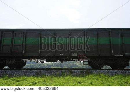Freight Train To Transport Goods By Rail