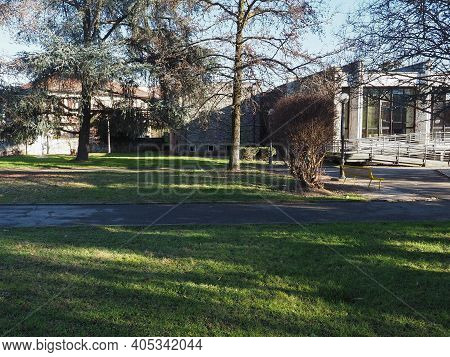 Piazza Degli Alpini (translation Alpini Square) In Settimo Torinese, Italy
