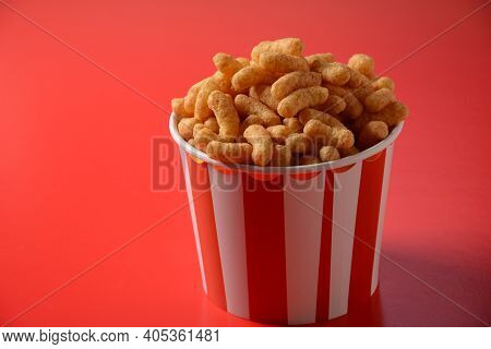 Israeli Famous Snack Bamba - Made Of Peanut Butter. Peanut Flips Or Peanut Puffs