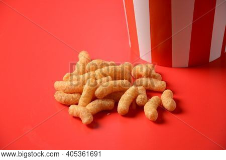 Israeli Famous Snack Bamba - Made Of Peanut Butter. Peanut Flips Or Peanut Puffs