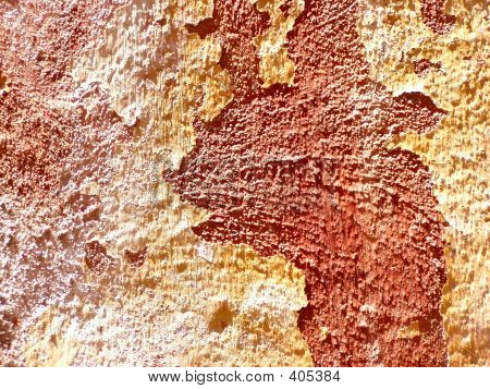 Oude muur Peeling gele verf