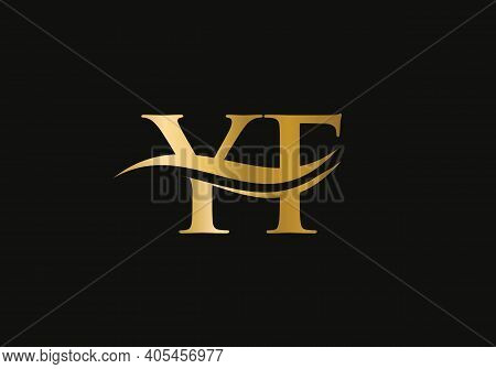 Yf Logo Design For Business And Company Identity. Creative Yf Letter With Luxury Concept.
