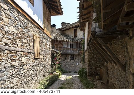 Village Of Kovachevitsa With Nineteenth Century Houses, Bulgaria