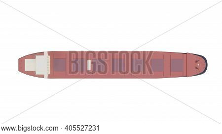 Bulk Carrier Big Cargo Ship Isolated 3d Rendering