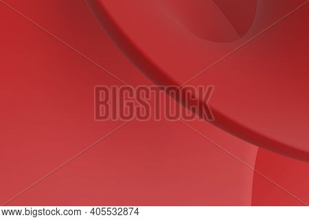 Red Abstract Computer Generated 3d Distorted Wave Like Shape