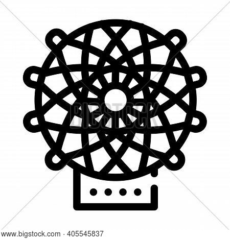 Carbon Fiber Weaving Loom Line Icon Vector Illustration