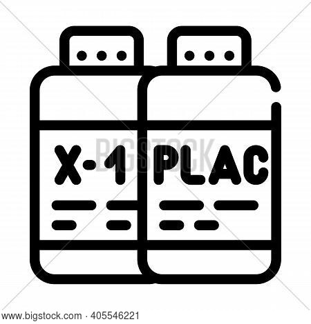 Test Samples Of Vaccine And Placebo Line Icon Vector Illustration