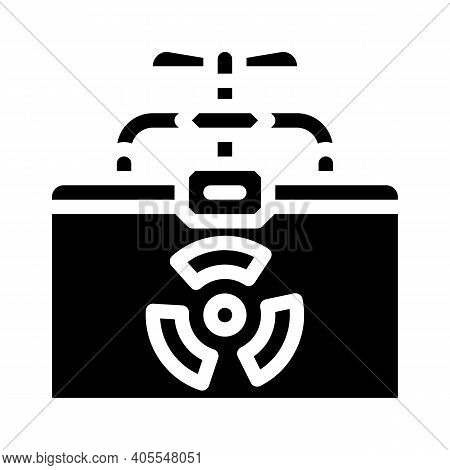 Container For Storing Biomaterials Glyph Icon Vector Illustration
