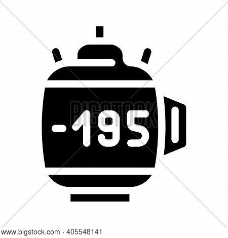 Dewar Vessel Glyph Icon Vector Illustration Flat