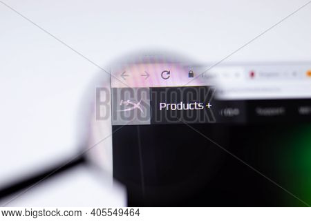 Saint Petersburg, Russia - 28 January 2021: Hyperx Website Page With Logo Close-up, Illustrative Edi