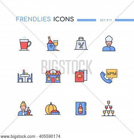 Restaurant - Modern Line Design Style Icons Set