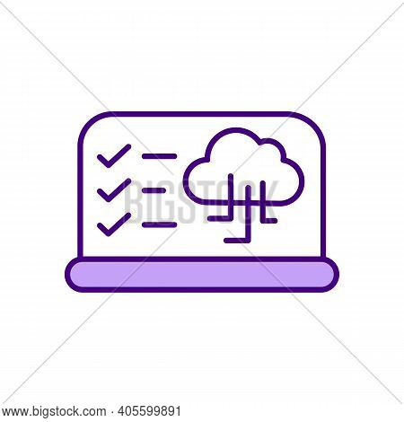 Cloud Computing Services Capabilities Rgb Color Icon. Cloud Storage Capacity. Multi-cloud Data Manag