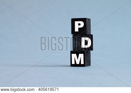 Mdp. The Text Is On The Dark And Light Cubes. Bright Solution For Business, Financial, Marketing Con
