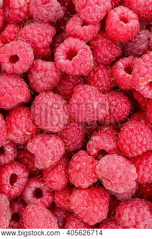 Raspberries Texture Background. Fresh Raspberries Berries Background.