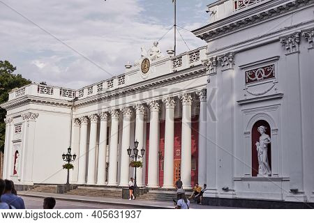 Odessa, Ukraine - Jule 2019: Palace Of The City Hall, Odessa, Ukraine