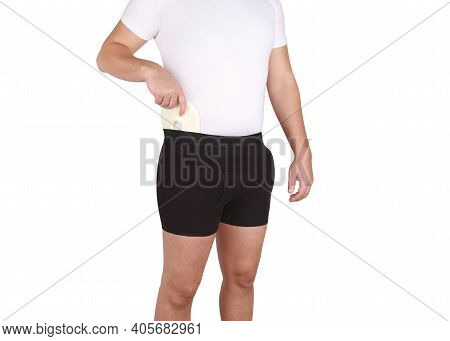 Hip Brace With Two Cushion Pads. Bandage Protector On The Hip Joint. Medical Compression Underwear F