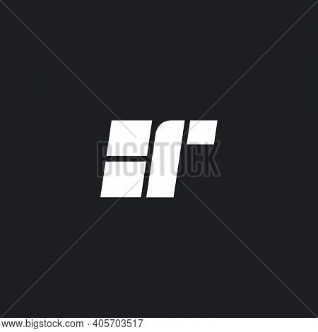 Letter Br Abstract Simple Geometric Flat Logo Vector