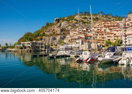 Portopiccolo, Italy - October 31st 2020. Portopiccolo, An Upmarket Resort And Marina, On The Coast O