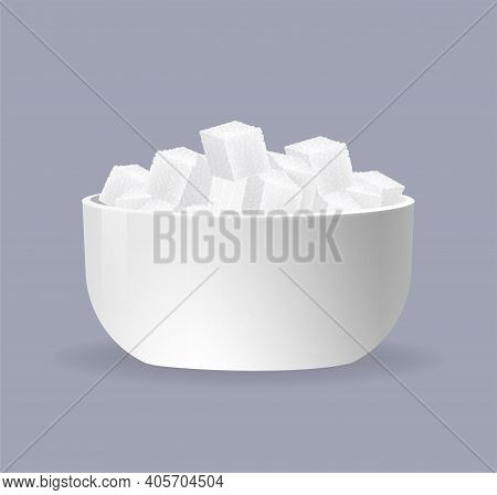 Sugar Cubes, Great Design For Any Purposes. Abstract Background. 3d Illustration. Vector Illustratio