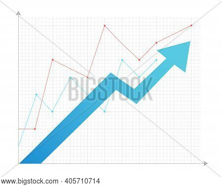 Simple Rising Chart Diagram Rising. Vector & Photo (Free Trial) | Bigstock
