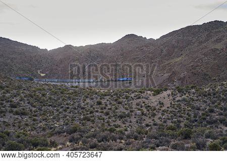 Train At Viaducto La Polvorilla, Polvorilla Bridge, A Popular Viaduct Of The Train To The Clouds, A 