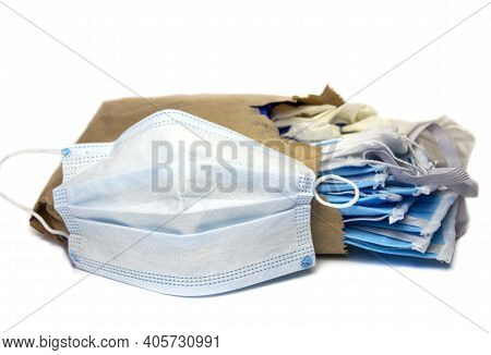 Mask. Medical Face Mask Isolated On White Background. Covid-19 Concept. Coronavirus Prevention. Copy