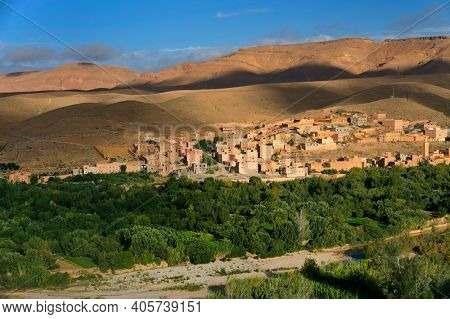 Village in the Atlas mountains, Morocco, Africa