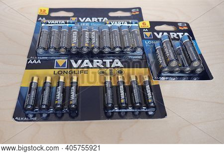 Hannover - Circa January 2021: Varta Packet Of Batteries