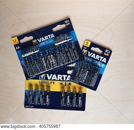 Hannover - Circa January 2021: Varta Packet Of Batteries