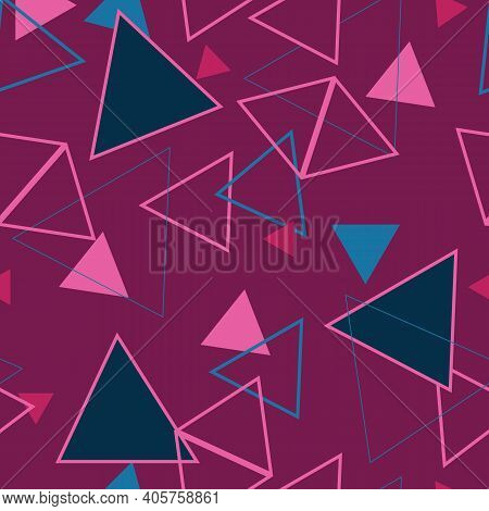 Abstract Geometric Triangles Repeat Pattern. Vector Illustration