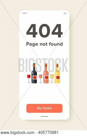 Bottles Of Rose, White And Red Wine And Wine Glasses. Party, Bar, Testing. Wine Concept. Can Be Used