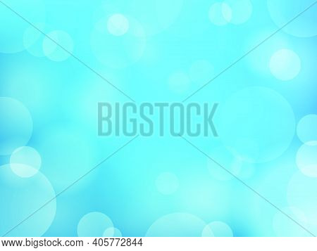 Bokeh Effect Blue Vector Background. Vector Illustration