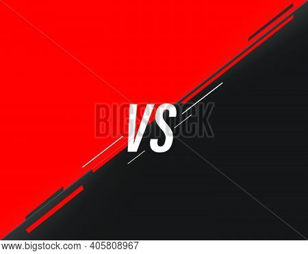 Versus Day Template. Vector Background With Copy Space..