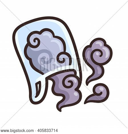Ensacar Fumaça (put Smoke Inside A Bag In Portuguese) Brazilian Expression For Waste Time. Hand Draw