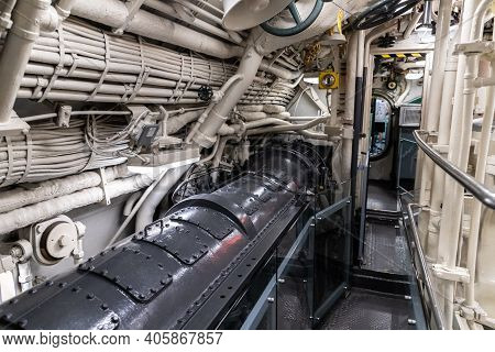 New York City, Usa - March 29, 2020: Submarine Uss Growler At New York City