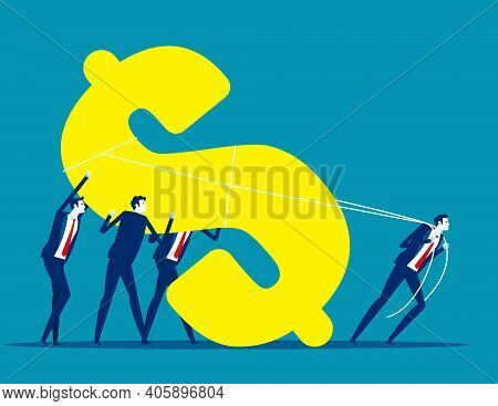 The Team Tried To Raise The Dollar Symbol. Helping Each Other