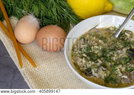 The Easter Composition. National Greek Soup 
