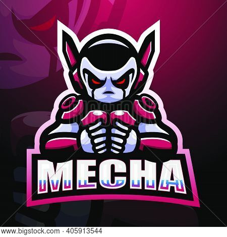 Vector Illustration Of Mecha Mascot Esport Logo Design