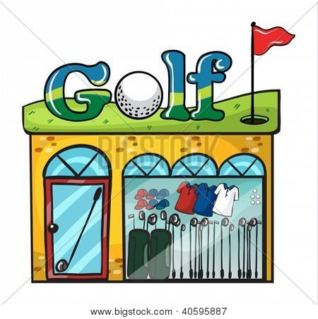 Illustrazione dell'archivio accessori Golf su bianco