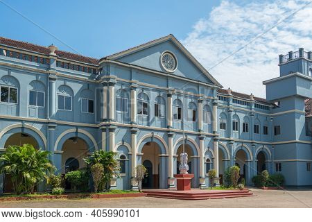 Mangalore, India - December 7, 2019: St Aloysius High School in Mangalore in Karnataka state, India