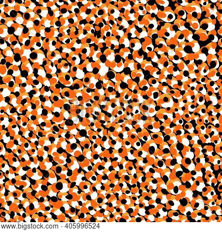 Abstract Modern Animal Seamless Pattern. Orange And Black Ornament. Decorative Vector Stock Illustra
