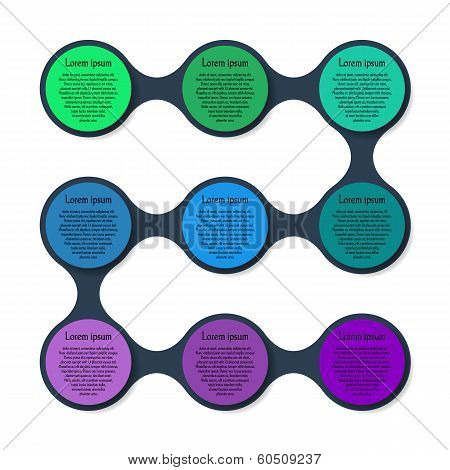 Metaball template colorful round diagram infographics for presentations