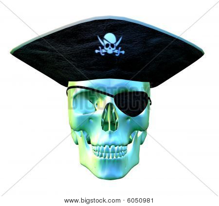 Pirátská lebka s oko