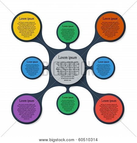 Metaball template colorful round diagram infographics for presentations