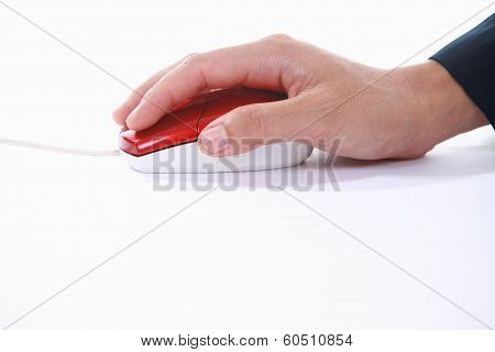 Hand Using Mouse Computer