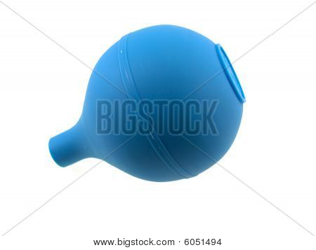 Ein dunkles blau Gummi Klistier