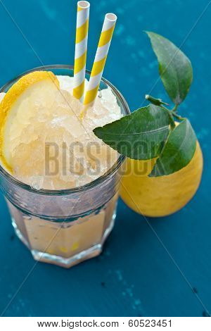 Homemade Granita From Fresh Lemons