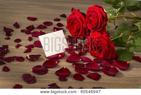 roses as a gift and surprise to a party. symbolic photo for birthday, mother's day, love, valentine's day